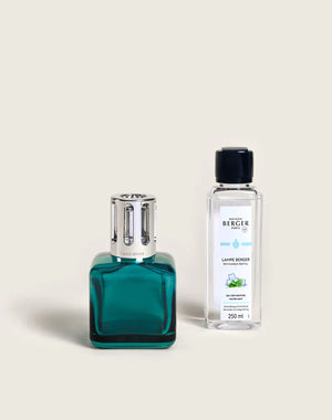 Maison Berger Lamp Gift Set, Ice Cube Teal with Water Mint Fragrance