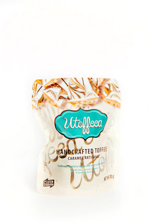 Utoffeea Handcrafted Toffee 135g Bag, Cashew Original