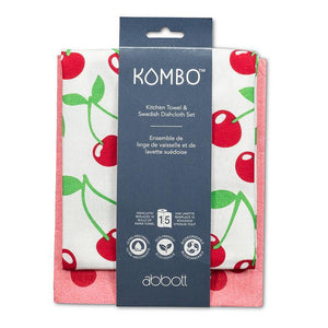 Abbott Tea Towel & Swedish Dishcloth Set, Cherries