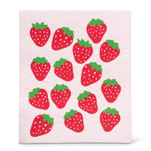 Abbott Tea Towel & Swedish Dishcloth Set, Strawberry