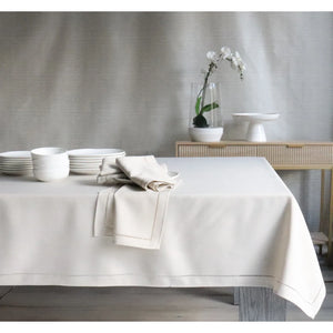 Harman Hemstitch Tablecloth 60 x 120 Inch, Linen