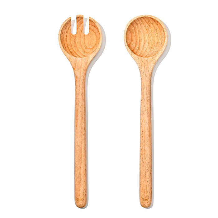 OXO Beechwood Salad Servers Set