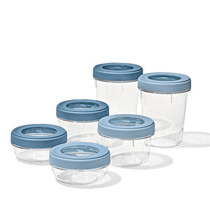 OXO TWIST & STACK Round Food Containers Set of 2, 590 ml