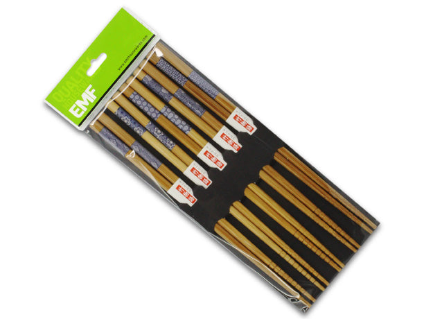 EMF Chopstick Set of 5 Pairs, Blue Wood