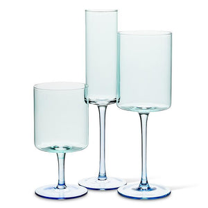 Abbott Short Stem Wine Glass 12oz, Sky Blue