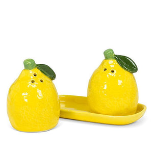 Abbott Salt & Pepper Shakers with Tray, Lemons