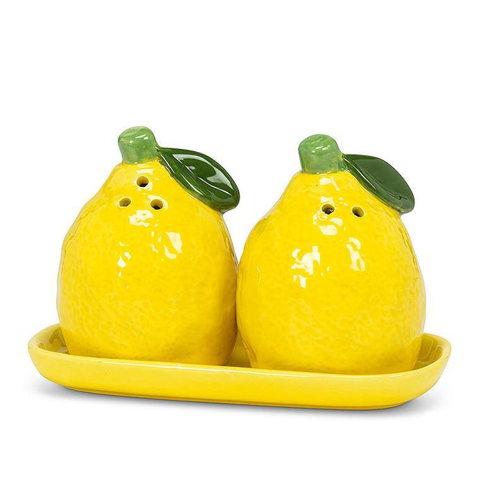 Abbott Salt & Pepper Shakers with Tray, Lemons