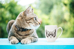 Abbott Mug 12oz, Pen & Ink Cat