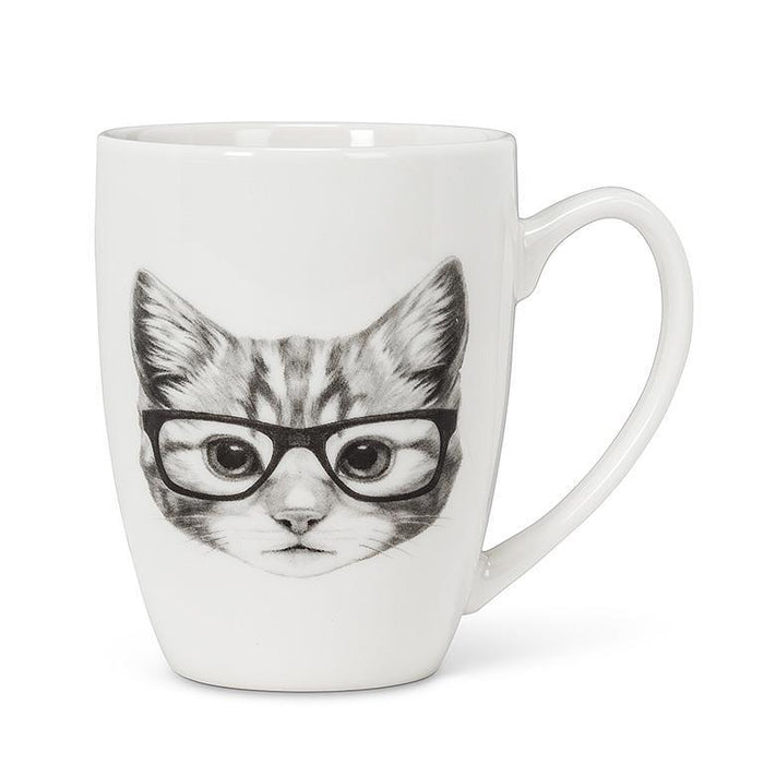 Abbott Mug 12oz, Pen & Ink Cat