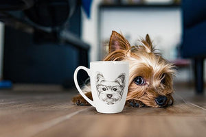 Abbott Mug 12oz, Pen & Ink Yorkie