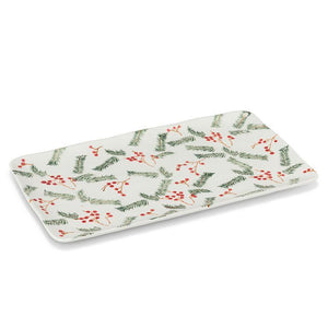 Abbott Rectangular Platter 14 Inch, Pine & Berries