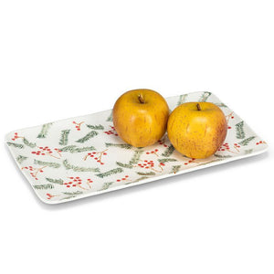 Abbott Rectangular Platter 14 Inch, Pine & Berries