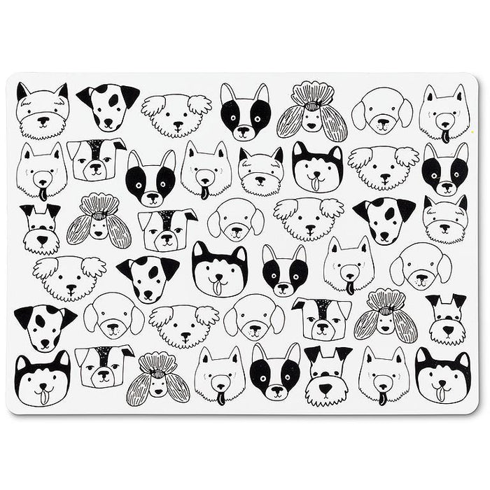 Abbott Placemat, Simple Dog Faces