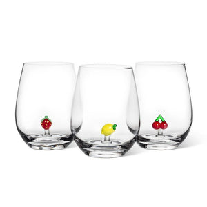 Abbott Stemless Wine Glass, Strawberry