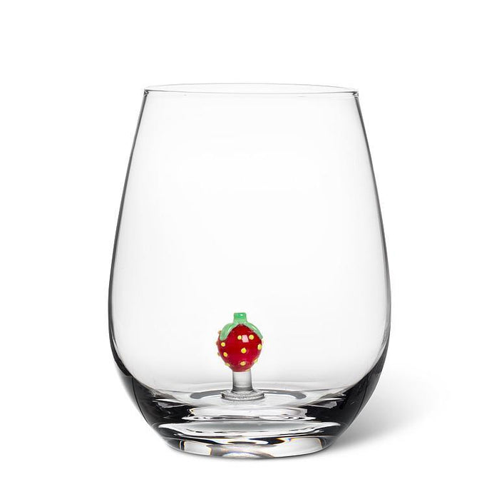 Abbott Stemless Wine Glass, Strawberry