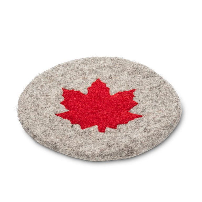 Abbott Felt Trivet, Maple Leaf Grey