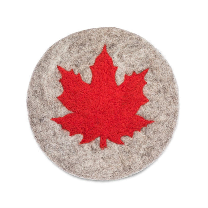 Abbott Felt Coaster 4 Inch, Maple Leaf