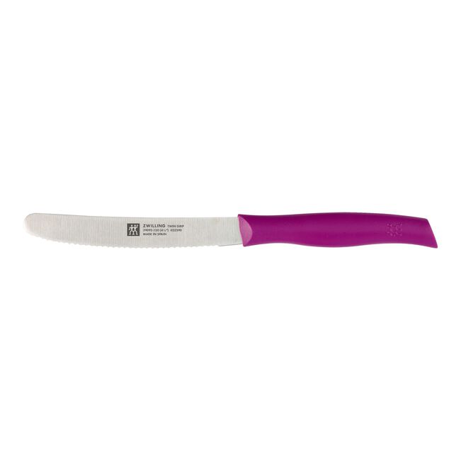 ZWILLING TWIN Grip Serrated Utility Knife 4.5 Inch, Pink