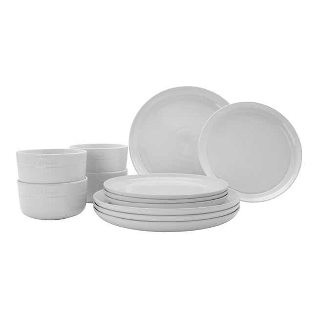 STAUB Dinnerware Set 12 pc, White