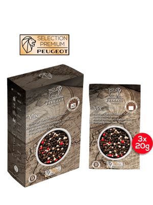 Peugeot Pepper Mill Refill Pepper Blend for Red Meat (3 x 20g Sachets)