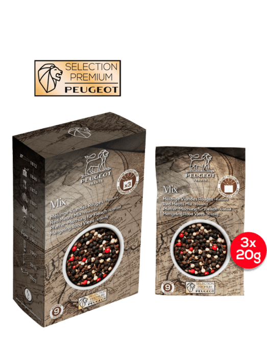 Peugeot Pepper Mill Refill Pepper Blend for Red Meat (3 x 20g Sachets)