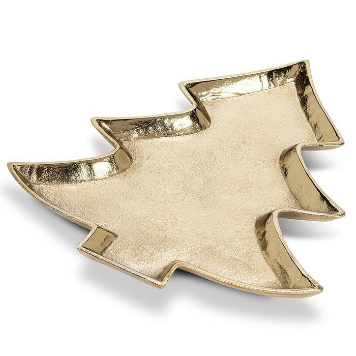 Abbott Tree Shaped Plate 9.5 Inch, Gold