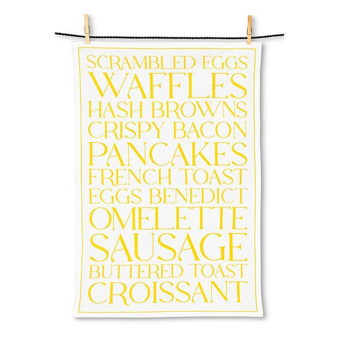 Abbott Tea Towel Words, Breakfast Food