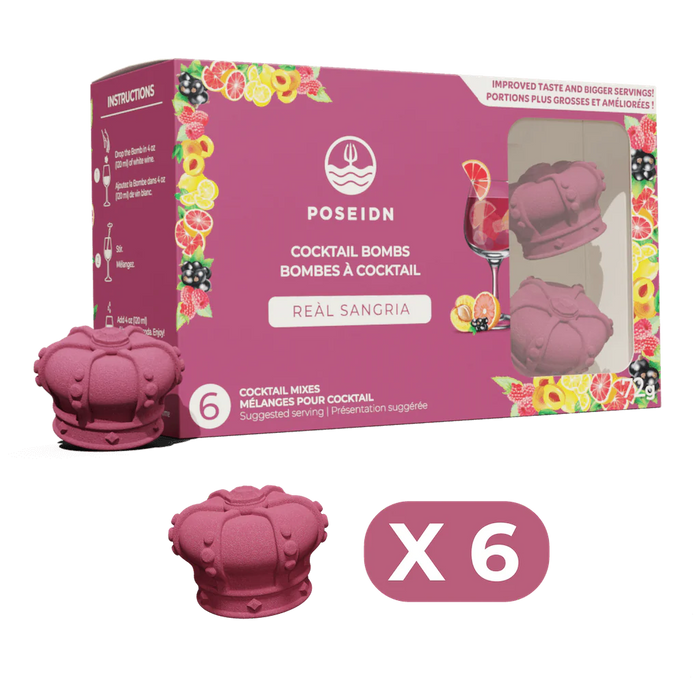 Poseidn Cocktail Bomb Set of 6, Sangria