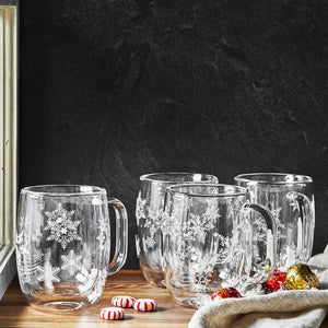 ZWILLING SORRENTO PLUS Double-Walled Mug Set of 4, Snowflake