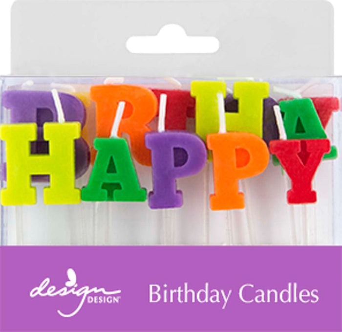 Design Design Happy Birthday Letters Sculpted Candles