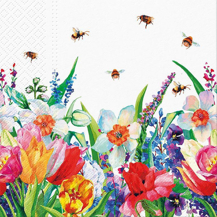 Abbott Lunch Paper Napkin, Meadow with Bees