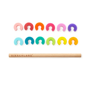 Kikkerland Drink Markers, Rainbow Rings