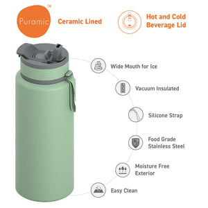 Asobu Boulder Water Bottle 34oz, Basil Green