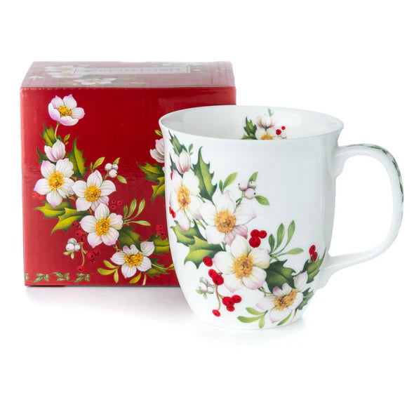 McIntosh Java Mug, Botanical Flowers Festive Floral