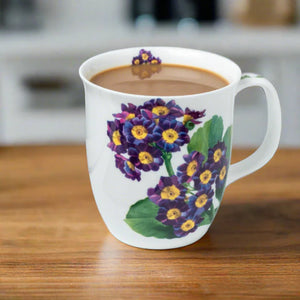 McIntosh Java Mug, Botanical Flowers Purple Primrose