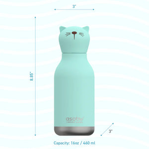 Asobu Kids Bestie Water Bottle, Kitty Cat