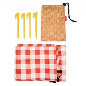 Kikkerland Gingham Picnic Blanket