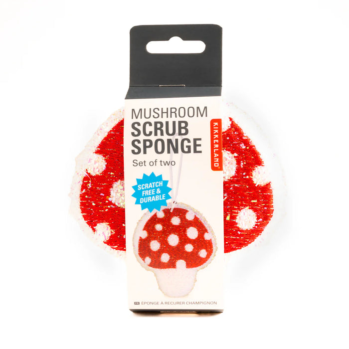 Kikkerland Mushroom Scrub Sponge Set of 2