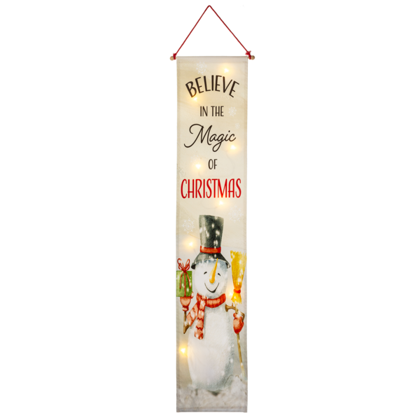 Ganz Light Up Welcome Christmas Banner