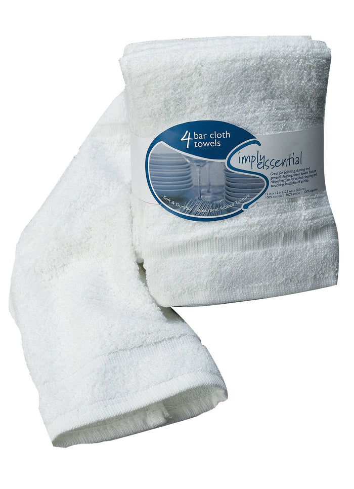 Kay Dee Bar Mop Towel Set of 4, White