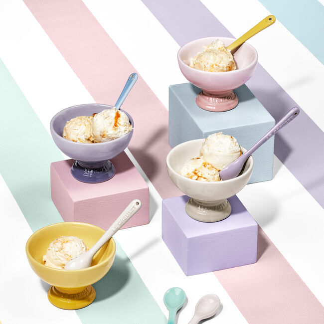 Le Creuset Footed Ice Cream Bowls Set of 4, Sorbet Collection