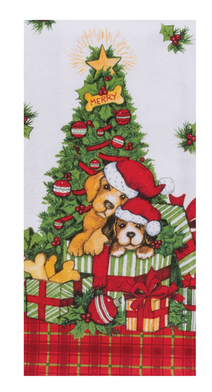 Kay Dee Dual Purpose Terry Tea Towel, Bowie Wowie Christmas