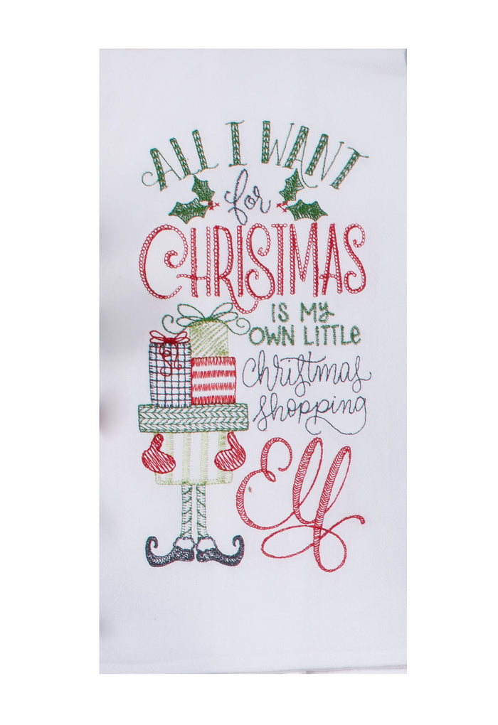 Kay Dee Flour Sack Tea Towel, Snarkasms Christmas Elf