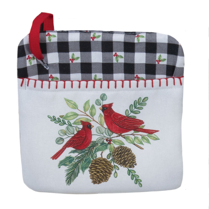 Kay Dee Pot Holder Pocket Mitt, Winter Cardinal