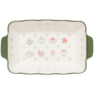 Danica Heirloom Camellia Baking Dish, Green