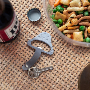 Kikkerland Keychain Bottle Opener, Mushroom