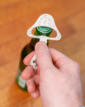 Kikkerland Keychain Bottle Opener, Mushroom