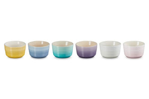 Le Creuset Mini Ramekins Set of 6, Sorbet Collection