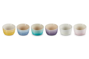 Le Creuset Mini Ramekins Set of 6, Sorbet Collection