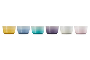 Le Creuset Mini Ramekins Set of 6, Sorbet Collection